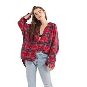 BDG Urban Outfitters Brendan Cozy Flannel Button-Down oversized Shirt sz medium